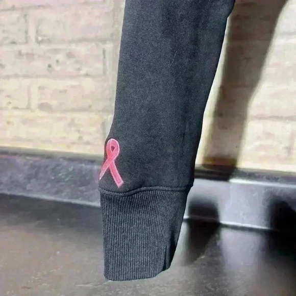 Under Armour Storm Womens Medium Black Pink Logo Zip Up Hoodie Breast Cancer- S - Picture 4 of 12